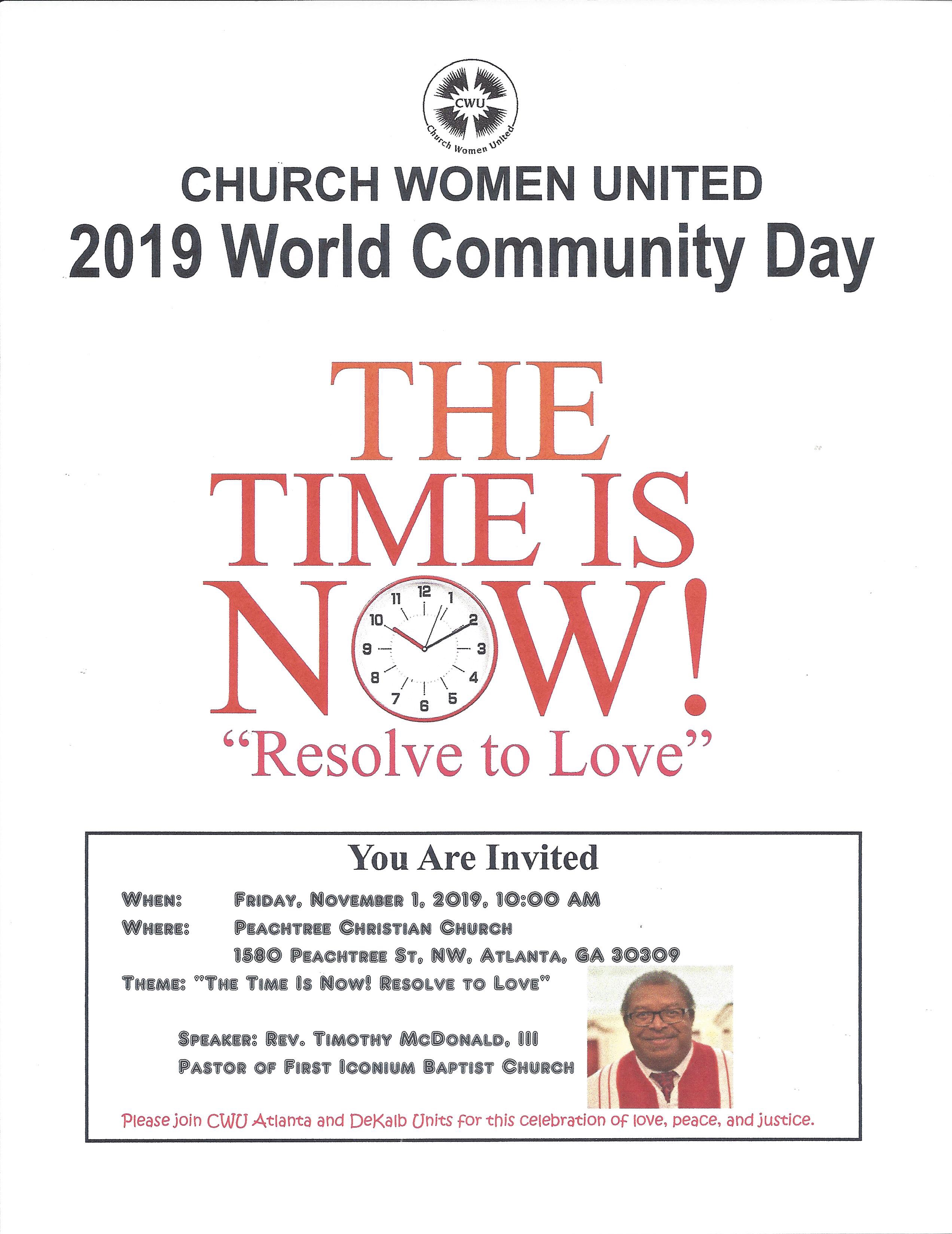 2019 World Community Day Church Women United In Atlanta, Inc.